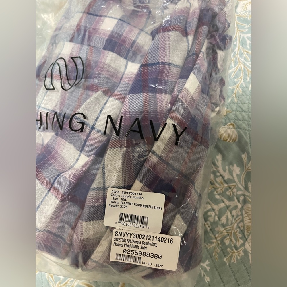 Flannel Plaid Ruffle Shirt - Picture 10 of 10